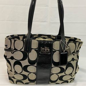 Coach purse. Black and gray.